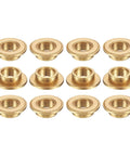 12 Pack Flange Sleeve Bearings 6mm Bore, 8mm Outer Diameter, 4mm Length, 12mm Flange Diameter, 1.2mm Flange Thickness, Self Lubricating Sintered Bronze Bushings
