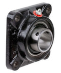Link-Belt F3U219N One And Three Sixteenths Inch Flange Block Ball Bearing With Cast Iron Housing, Sealed Design, close-up view