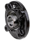 1 Inch Flange Block Ball Bearing FC3U216N By Rexnord Link Belt, heavy duty cast iron housing, sealed bearings, side view