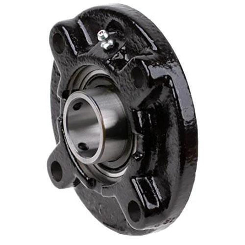 1 Inch Flange Block Ball Bearing FC3U216N By Rexnord Link Belt, heavy duty cast iron housing, sealed bearings, side view