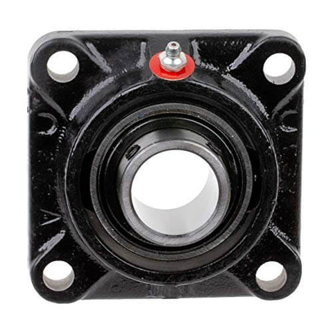 Front view of Industrial Flange Block Ball Bearing One And Three Quarters Inch F3U228N with cast iron housing and seal.