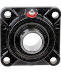 Link-Belt F3U219N One And Three Sixteenths Inch Flange Block Ball Bearing With Cast Iron Housing, Sealed Design, front view