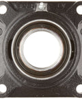 Front view of Industrial Flange Block Ball Bearing One And Three Quarters Inch F3U228N Rexnord Link Belt Compatible Cast Iron Housing