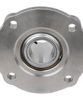 Front view of Flange Block Spherical Roller Bearing 2 3/16 Inch FB22435H Rexnord Link Belt Cast Iron Housing.