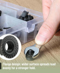 Person tightening nut from Nuts And Bolts Assortment Kit 272 Pieces Flange Hex Bolts Nuts Washers Grade 10.9 Black Carbon Steel M6 M8 M10