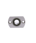 Front view of ✝️ Lmh12uu flange linear ball bearings 12x21x30mm, set of 4; designed for CNC and automation with precise alignment.