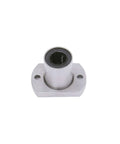 ✝️ Lmh12uu flange linear ball bearings 12x21x30mm, side view showing metal construction and mounting flange for CNC automation use