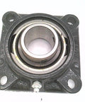 Four Bolt Flange Mount Ball Bearing Unit With 1.4375 Inch Bore In Cast Iron Housing Intermediate Duty Set Screw Locking Flange Mount Design For Smooth Reliable Machinery Support In Industrial Equipment
