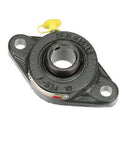 SealMaster SFT-205TMC flange-mount ball bearing unit with cast iron housing and 25 mm bore, front view.