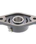 2-Pack Flange Mount Ball Bearing Unit With Insert UC206-19 In Cast Iron Housing FL206 Bore 1.1875 Inch Set Screw Locking Flinger Seal