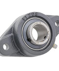 2-Pack Flange Mount Ball Bearing Unit With Insert UC206-19 In Cast Iron Housing FL206 Bore 1.1875 Inch Set Screw Locking