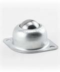(Case of 10) Hudson Bearings BT-1CS Two-Hole Flange Mounted Ball Transfer, Carbon Steel, 1" Diameter, 75 lbs Load Capacity