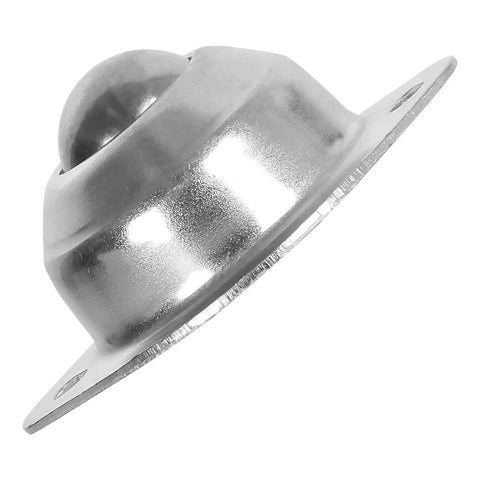 Flange-mounted ball transfer bearing from Sixteen Piece Five Eighth Inch Ball Transfer Bearings Set Flange Mounted Carbon Steel Heavy Duty 360 Degree Rotation Universal Rotation Ball Transfer Units For Conveyor Roller Stand Transmission And Load Support Up To Thirty Three Pounds.