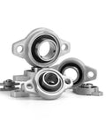 Flange Mounted Pillow Block Bearing KPL005 Set Of 4, 25mm Bore Self Aligning Zinc Alloy Plummer Block, front view