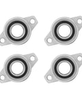 Flange Mounted Pillow Block Bearing KPL005 Set Of 4, 25mm Bore Self Aligning Zinc Alloy for 25mm Shaft