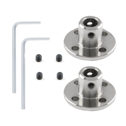 Image of 4 PCS 6mm Flange Shaft Coupling, Rigid Flange Coupling Motors Guide Shaft with tools and screws, for DIY RC Model Motors.