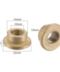 4 Pack Flange Sleeve Bearings 10mm x 16mm x 10mm Self Lubricating Sintered Bronze Bushing with dimensions shown