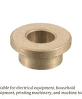 4 Pack Flange Sleeve Bearings 10mm x 16mm x 10mm Self Lubricating Sintered Bronze Bushing for Machine Shafts side view