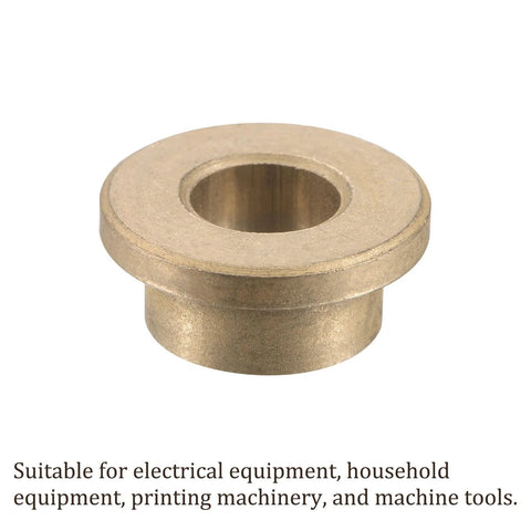 4 Pack Flange Sleeve Bearings 10mm x 16mm x 10mm Self Lubricating Sintered Bronze Bushing for Machine Shafts side view