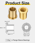 Flange Sleeve Bearing 18mm Bore 24mm OD 28mm Length Self Lubricating Sintered Bronze Bushing With 30mm Flange Diameter And 3mm Flange Thickness