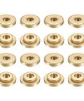 16 Pcs Flange Sleeve Bearings 4mm Bore 8mm OD 4mm Length With 12mm Flange Diameter And 2mm Flange Thickness Self Lubricating Sintered Bronze Bushings