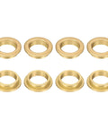 8 Pcs Flange Sleeve Bearings 16mm Bore 20mm OD 6mm Length Self Lubricating Sintered Bronze Bushings, top view, lined up in two rows.