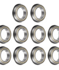F6804ZZ Flanged Ball Bearing With Double Shielding 20x32x7mm Chrome Steel ABEC1 Bearings 10 Pack for machinery automation and DIY projects.