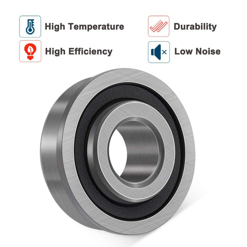 Premium 10 Pack Flanged Ball Bearings For 3/4 Inch Shafts And 1-3/8 Inch Hubs With Dual Seals Deep Groove Wheel Bearings image