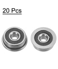 Flanged Ball Bearing 3x10x4mm F623 2RS Double Sealed Chrome Steel Flange Bearings 20 Pieces for Machinery and Robotics