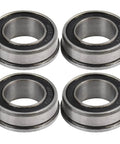 Flanged Deep Groove Ball Bearing 35x20x11mm Four Pack F6003-20/2RS Replacement for appliances and machinery.