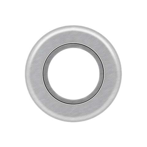 Close-up of 4 Pack Flanged Ball Bearings with five eighths inch bore and one and three eighths inch outer diameter for lawn mowers, galvanized steel