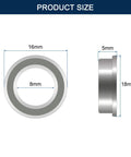 Diagram of F688ZZ Flanged Ball Bearing 8mm ID 16mm OD 5mm Width Double Shielded Pre Lubricated Chrome Steel GCr15 ABEC1