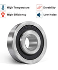Beefed Up Heavy Duty 10 Pack Flanged Ball Bearings One Half Inch Bore And One And Three Eighths Inch Outer Diameter Double Seal Deep Groove For Lawn Mowers Replacement Marathon Compatible Quiet High Speed Performance Durable Steel