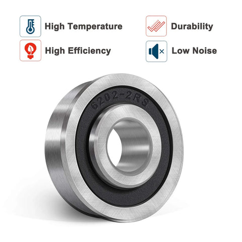 Beefed Up Heavy Duty 10 Pack Flanged Ball Bearings One Half Inch Bore And One And Three Eighths Inch Outer Diameter Double Seal Deep Groove For Lawn Mowers Replacement Marathon Compatible Quiet High Speed Performance Durable Steel