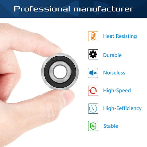 10 Pack Flanged Ball Bearings Five Eighths Inch By One And Three Eighths Inch By One Half Inch Pre Lubricated Must Have For Lawn Mowers