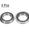 Flanged Ball Bearing F6804-2RS 20x32x7mm Double Sealed Chrome Steel, 4 pack displayed, suitable for rugged projects and small machinery.