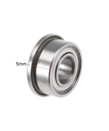 Flanged Ball Bearing F685ZZ 5mmx11mmx5mm Double Shielded Chrome Steel, side close-up showing 5mm bore for precision machinery and gearhead projects
