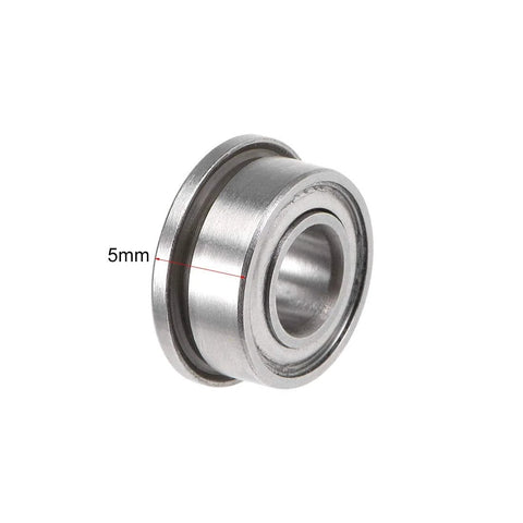 Flanged Ball Bearing F685ZZ 5mmx11mmx5mm Double Shielded Chrome Steel, side close-up showing 5mm bore for precision machinery and gearhead projects