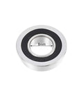 Flanged Ball Bearing 8x16x5mm F688-2RS Double Sealed Chrome Steel ABEC 3 close-up, showing 8mm inner diameter measurement and seal.