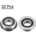 Flanged Ball Bearing F695-2RS 5x13x4mm Double Sealed Chrome Steel ABEC1 Precision Bearings, pack of 20