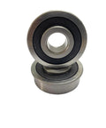 10 Pack Flanged Ball Bearings Half Inch Bore By One And Three Eighths Inch Outer Diameter For Lawn Mowers Hand Trucks Wheel Hubs Carts