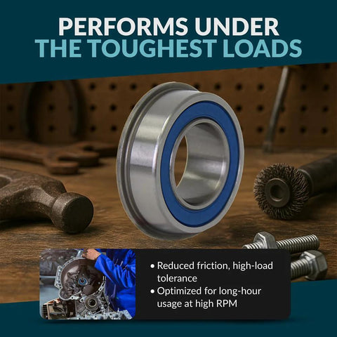 4 Pack Flanged Ball Bearings 3/4 In x 1-3/8 In Chrome Steel Lubricated With Rubber Seals For Lawn Equipment