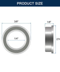 Flanged Ball Bearing FR168ZZ ABEC1 Deep Groove Miniature Bearing dimensions illustration.