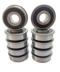 10 Pack Flanged Ball Bearings Half Inch Bore By One And Three Eighths Inch Outer Diameter for lawn mowers and garden gear