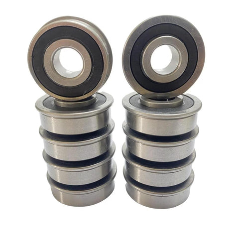 10 Pack Flanged Ball Bearings Half Inch Bore By One And Three Eighths Inch Outer Diameter for lawn mowers and garden gear