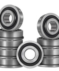 Premium 10 Pack Flanged Ball Bearings For 3/4 Inch Shafts And 1-3/8 Inch Hubs With Dual Seals Deep Groove Wheel Bearings