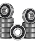 Flanged Ball Bearings Set Five Eighths Inch ID By Bonbo Ten Pack One And Three Eighths Inch OD Double Shielded For Lawn Mowers etc.