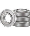 4 Pack Flanged Ball Bearings With Five Eighths Inch Bore And One And Three Eighths Inch Outer Diameter For Lawn Mowers, Wheelbarrows