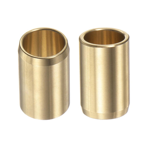 Flanged Sleeve Bearing One Half Inch By Five Eighths Inch By One Inch Brass Alloy Oilless Bushing for Equipment and Machinery Gold Finish Two Pack
