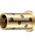 Flanged Sleeve Bearing 16mm Bore 20mm OD 40mm Length 26mm Flange Diameter 3mm Flange Thickness Brass With Graphite Self Lubricating Oilless